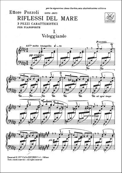 Riflessi Del Mare - Per Pianoforte - pro klavír